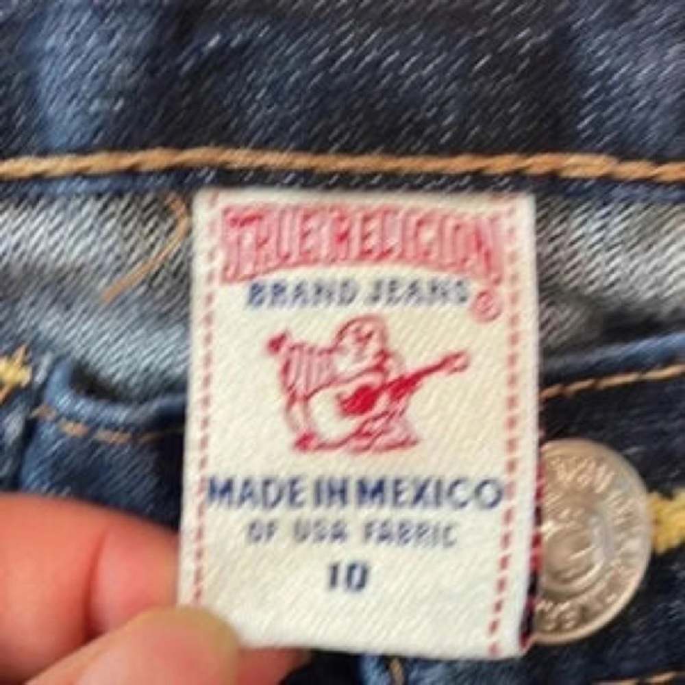 True Religion Kids Dark Blue Straight Leg Jeans - Picture 2 of 6